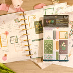 Floral Planner Sticker Book with 30 Sheets of Spring Designs for Decorative and Functional Page Layouts