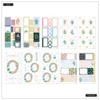 Floral Planner Sticker Book with 30 Sheets of Spring Designs for Decorative and Functional Page Layouts