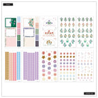 Floral Planner Sticker Book with 30 Sheets of Spring Designs for Decorative and Functional Page Layouts