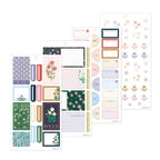 Floral Planner Sticker Book with 30 Sheets of Spring Designs for Decorative and Functional Page Layouts