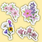 Floral Sticker 4 Pack