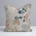 Floral Throw Pillow in a USA-Made Linen Blend