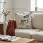 Floral Throw Pillow in a USA-Made Linen Blend