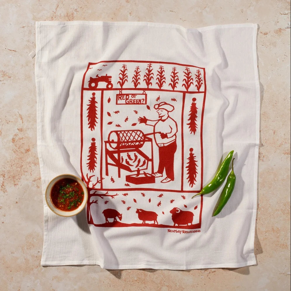 Flour Sack Dish Towel, Red