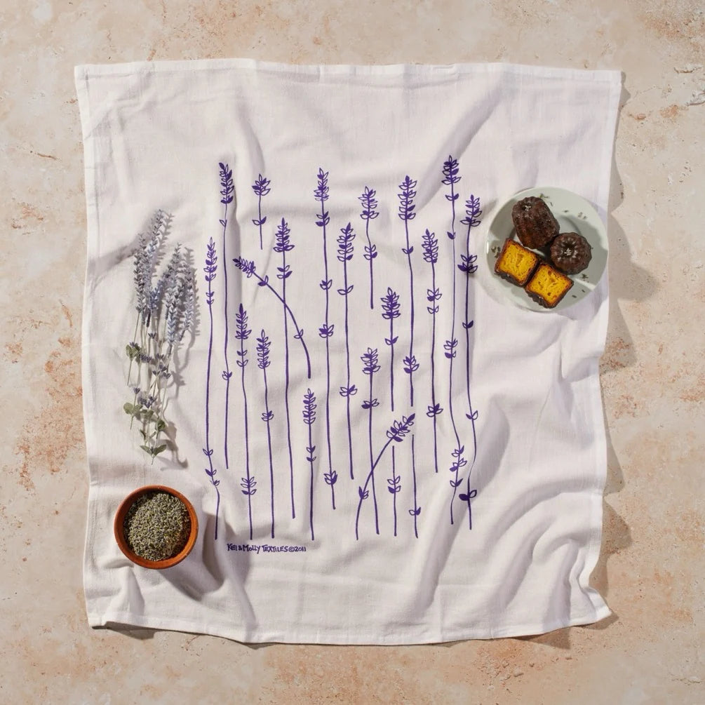 Flour Sack Dish Towels, Purple