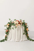 Flower Garland in Sunset Terracotta, 9ft Head Table Garland
