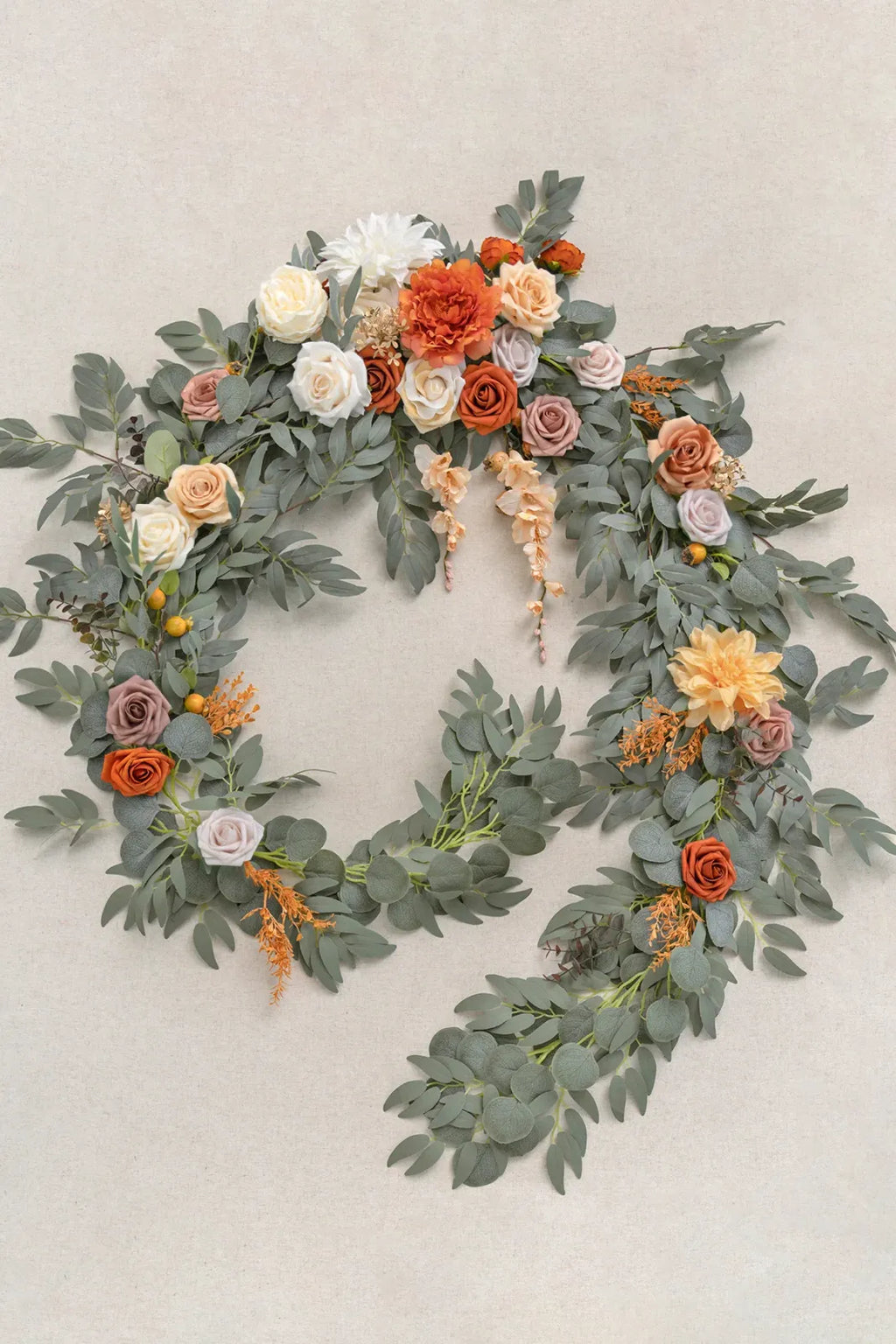 Flower Garland in Sunset Terracotta