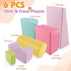 Foam Climbing Blocks for Toddlers 1–3, Modular Soft Play Activity Set with Wipe-Clean PU Cover