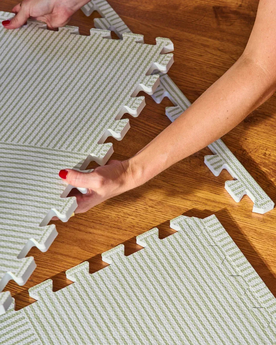 Foam Play Mat for Floor Play, Cushioned Non-Toxic Design in Multiple Styles and Large 4x6 to 10x12 Sizes