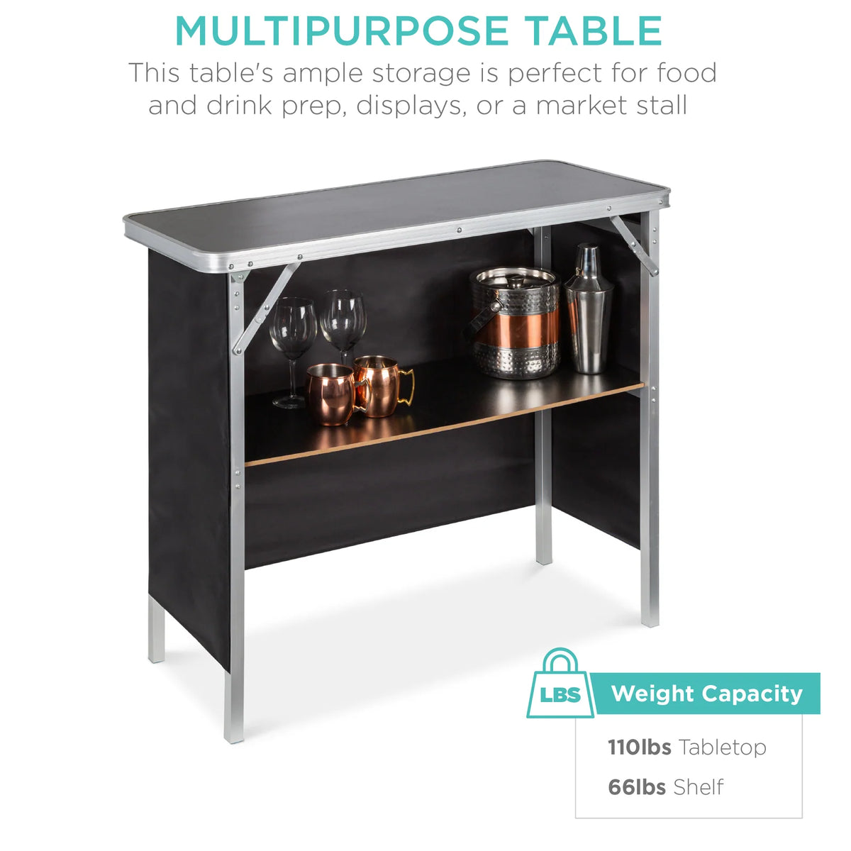 Foldable Pop-Up Bar Table
