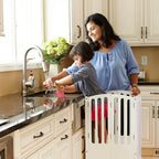 Folding Toddler Kitchen Tower with an Adjustable Platform for Counter Height Activities and Flat Storage