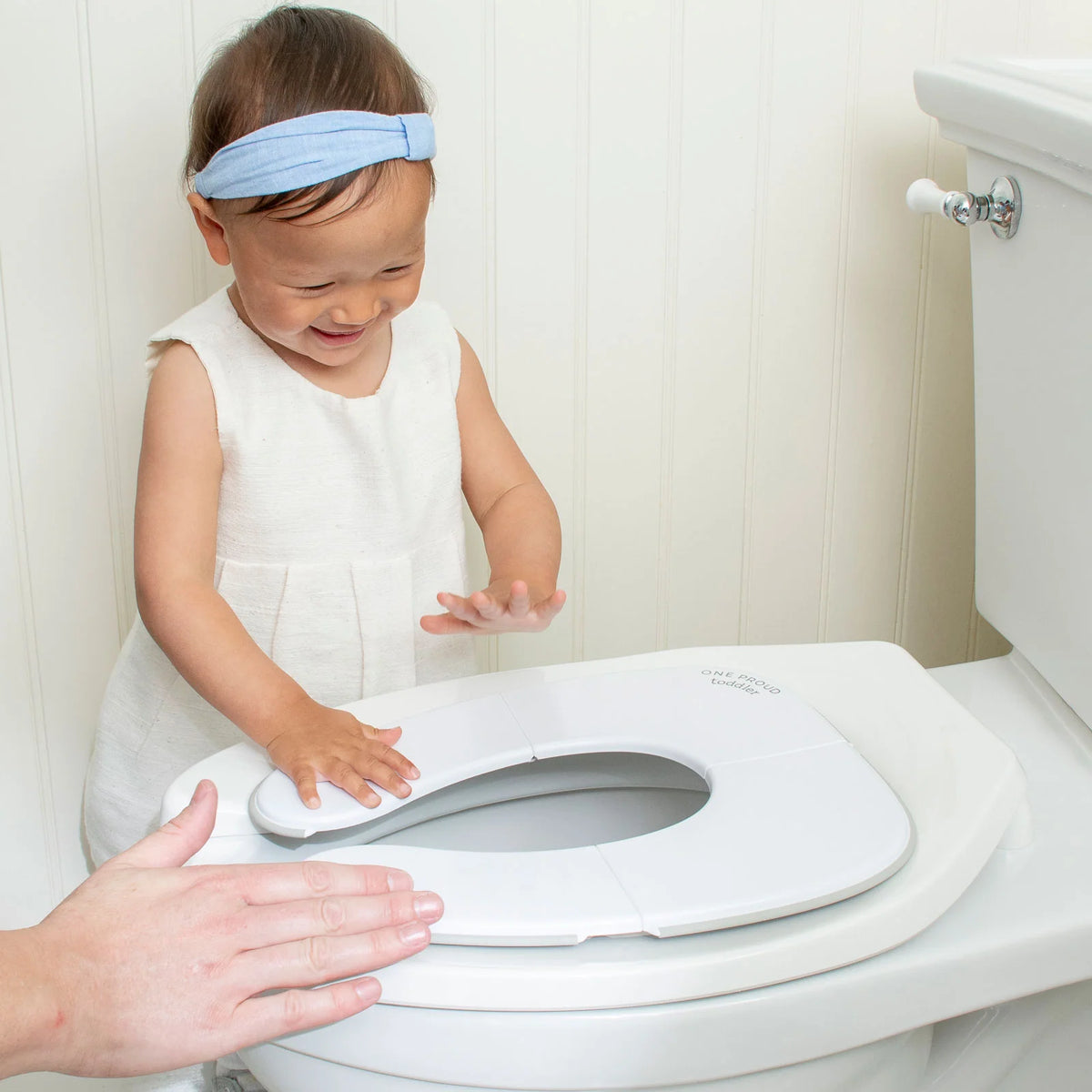 Folding Toddler Potty Seat for Travel with Non-Slip Liner, Locking Hinges and Machine-Washable Carry Bag