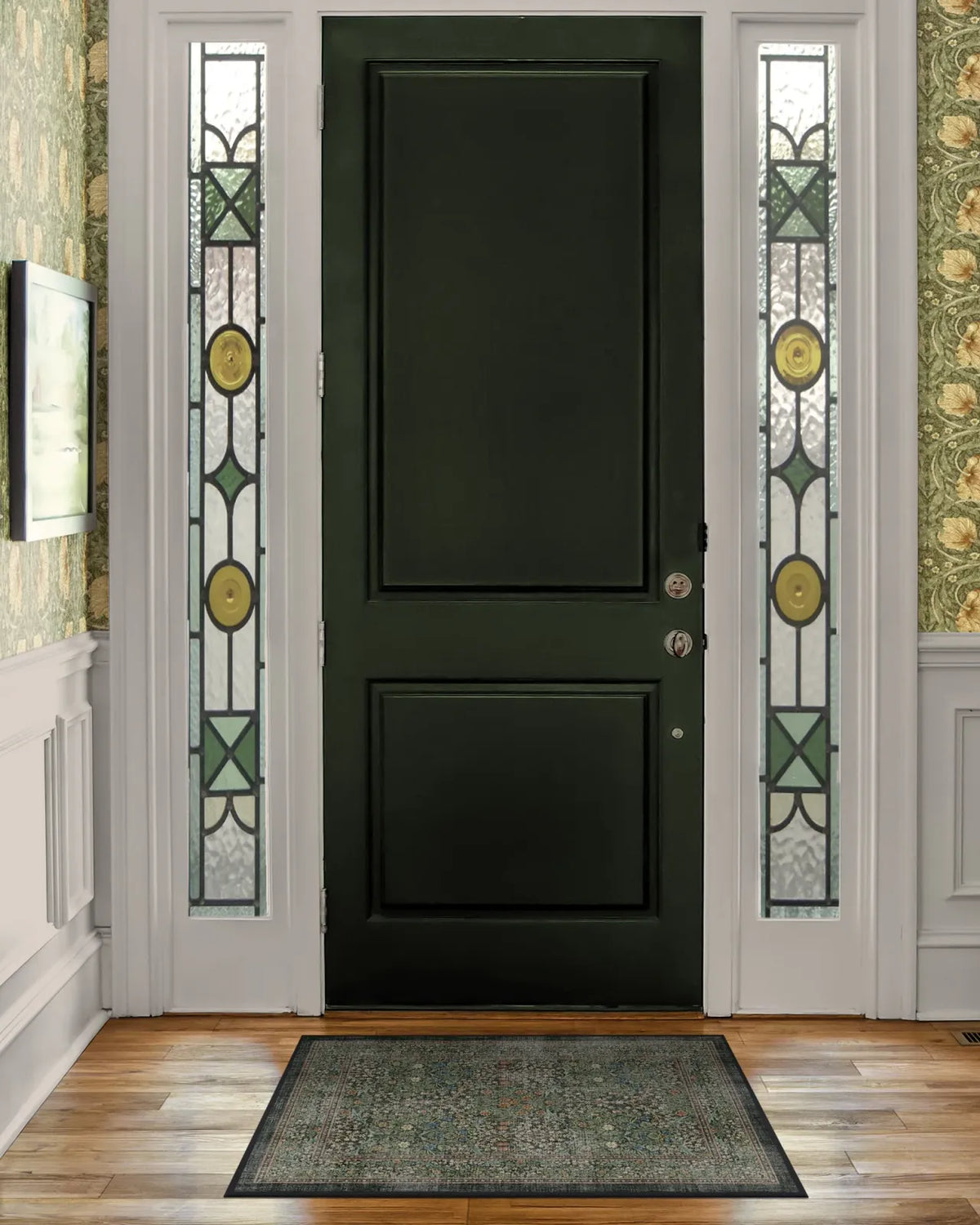 Forest Green Flatwoven Rug