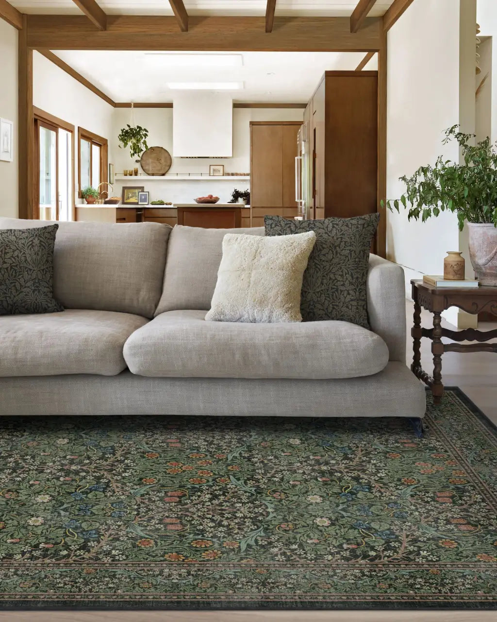 Forest Green Flatwoven Rug