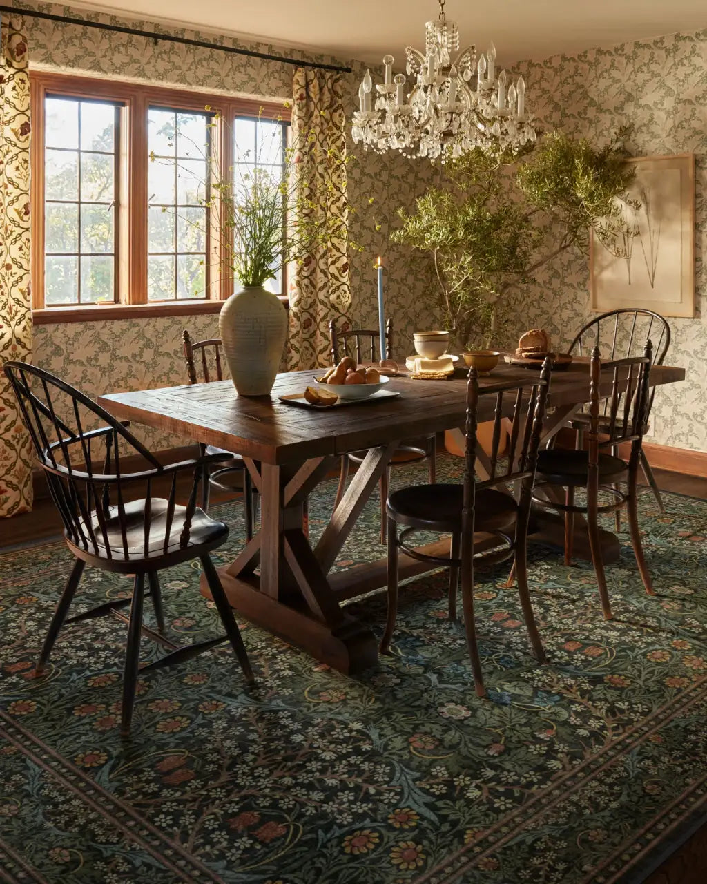 Forest Green Flatwoven Rug