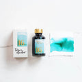 Fountain Pen Ink in 16 Sunny Teal, Free-Flowing Water-Soluble Dye-Based Color for Writing and Illustration