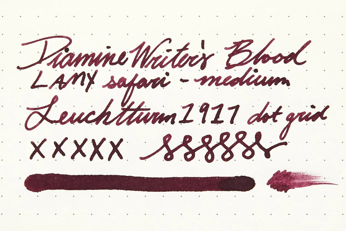 Fountain Pen Ink in Dark Burgundy Red, 80ml Glass Bottle