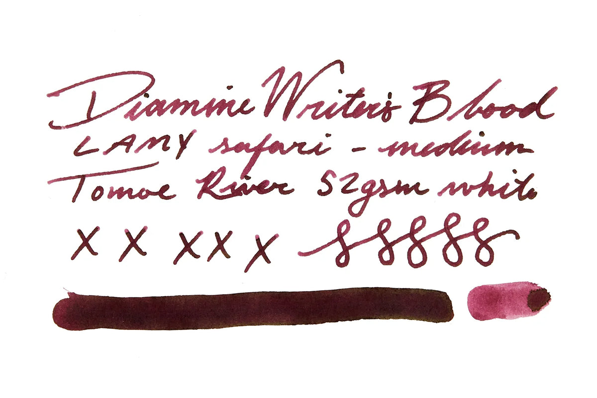 Fountain Pen Ink in Dark Burgundy Red, 80ml Glass Bottle