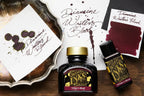 Fountain Pen Ink in Dark Burgundy Red, 80ml Glass Bottle