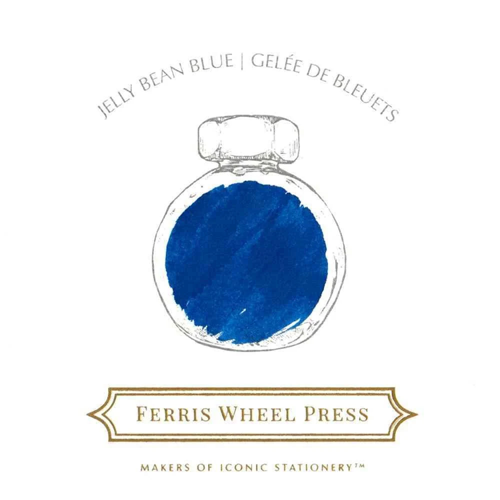 Fountain Pen Ink in Jelly Bean Blue, a Rich Water-Based Colour