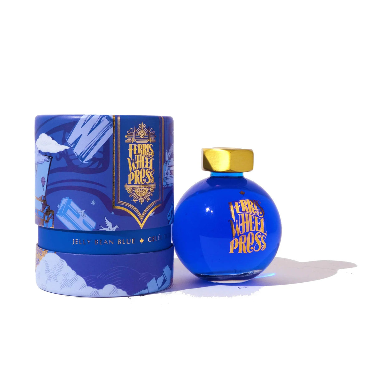 Fountain Pen Ink in Jelly Bean Blue, a Rich Water-Based Colour