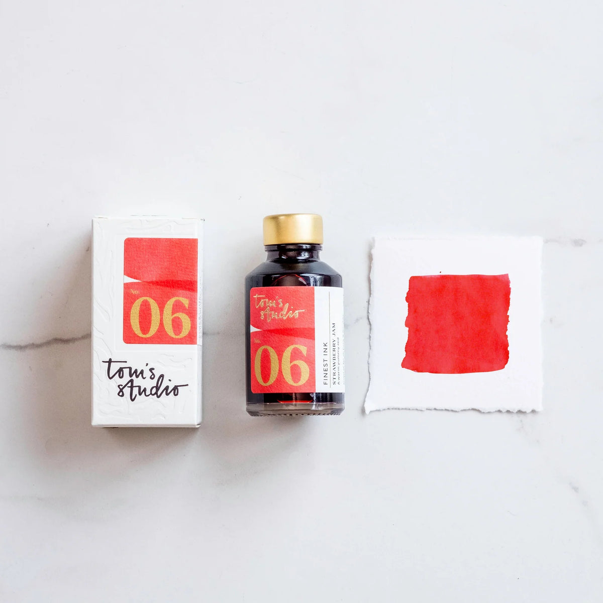 Fountain Pen Ink in Strawberry Jam Red for Writing, Journaling, Illustration and Creative Lettering