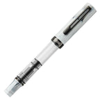Fountain Pen with Crystal Clear Piston Barrel, Carrara Marbled Pattern and Five Nib Sizes for Everyday Writing