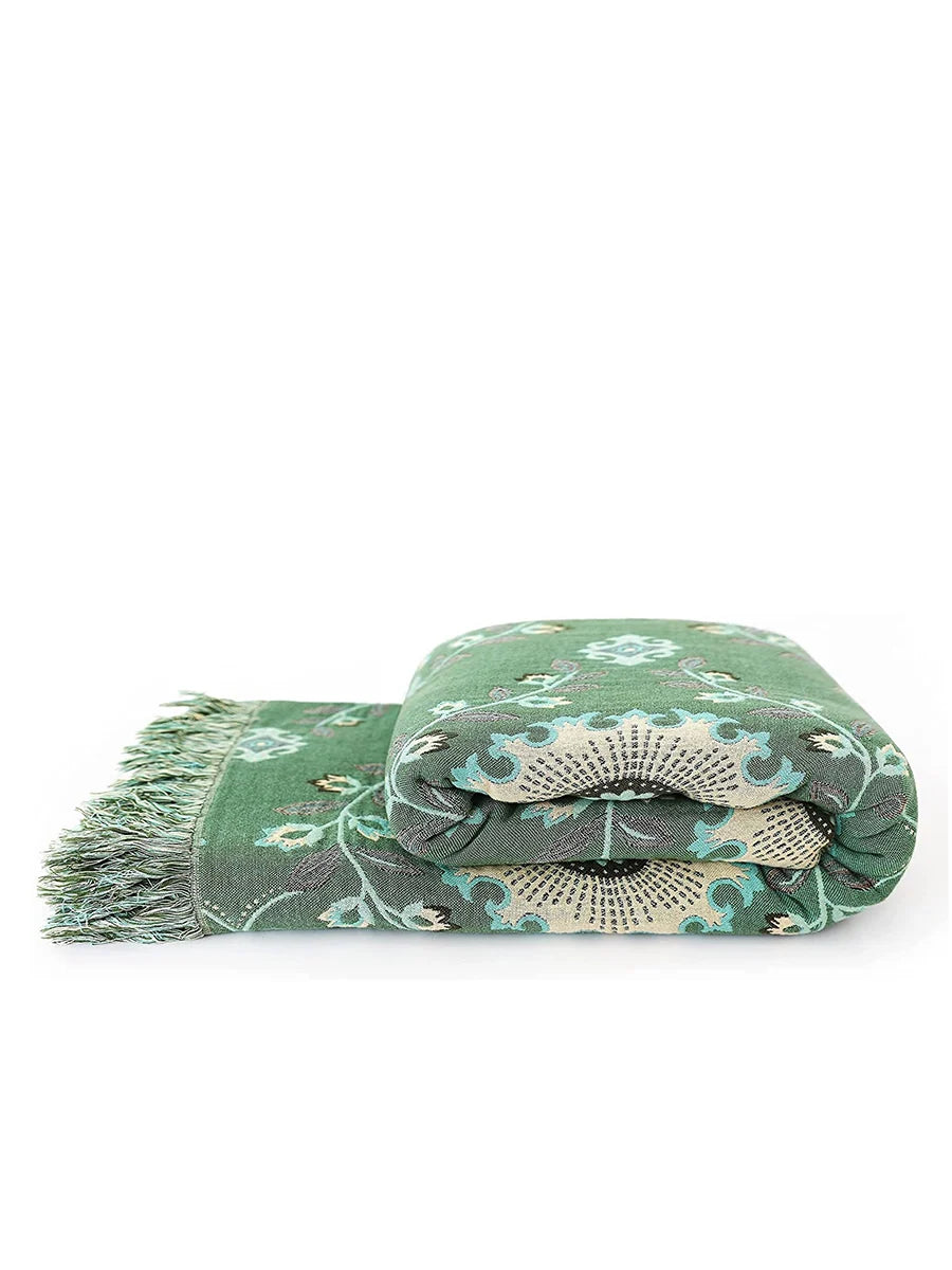 Four-Layer Cotton Bed Blanket in Breathable Muslin