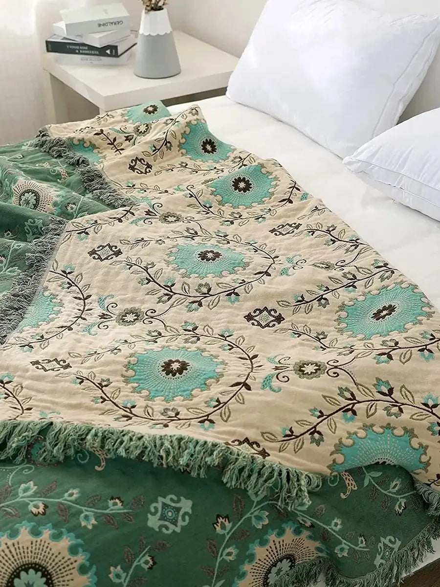 Four-Layer Cotton Bed Blanket in Breathable Muslin