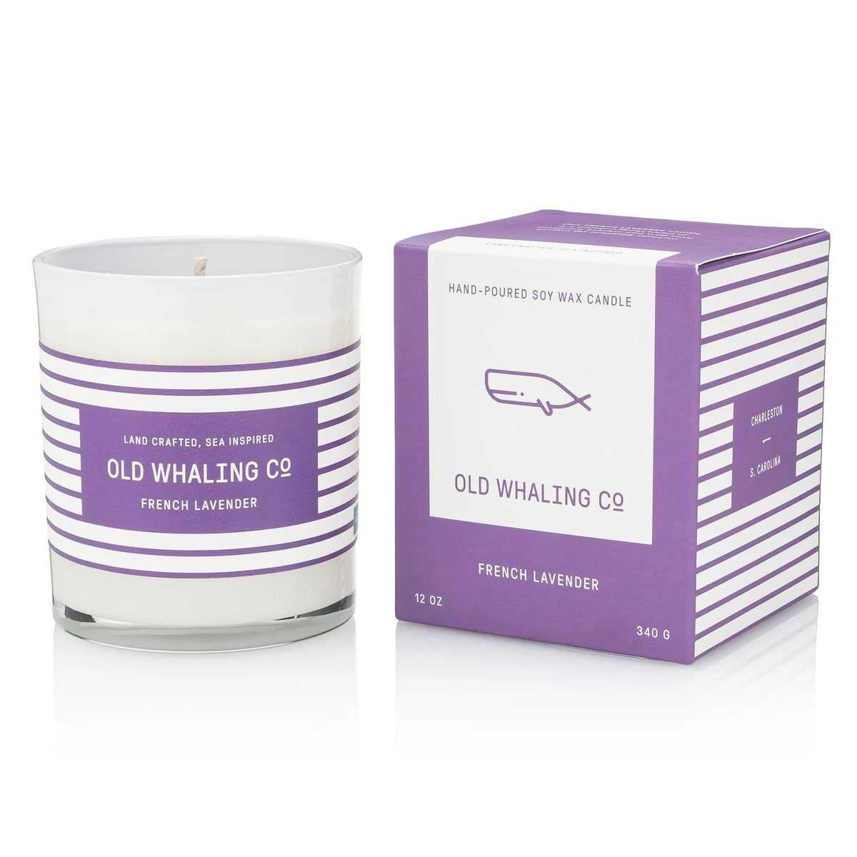 French Lavender Candle with Mountain Heather, Wild Rose and Lilac Notes in an Opaque White Glass Tumbler