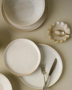 French White Ruffle Spoon Rest
