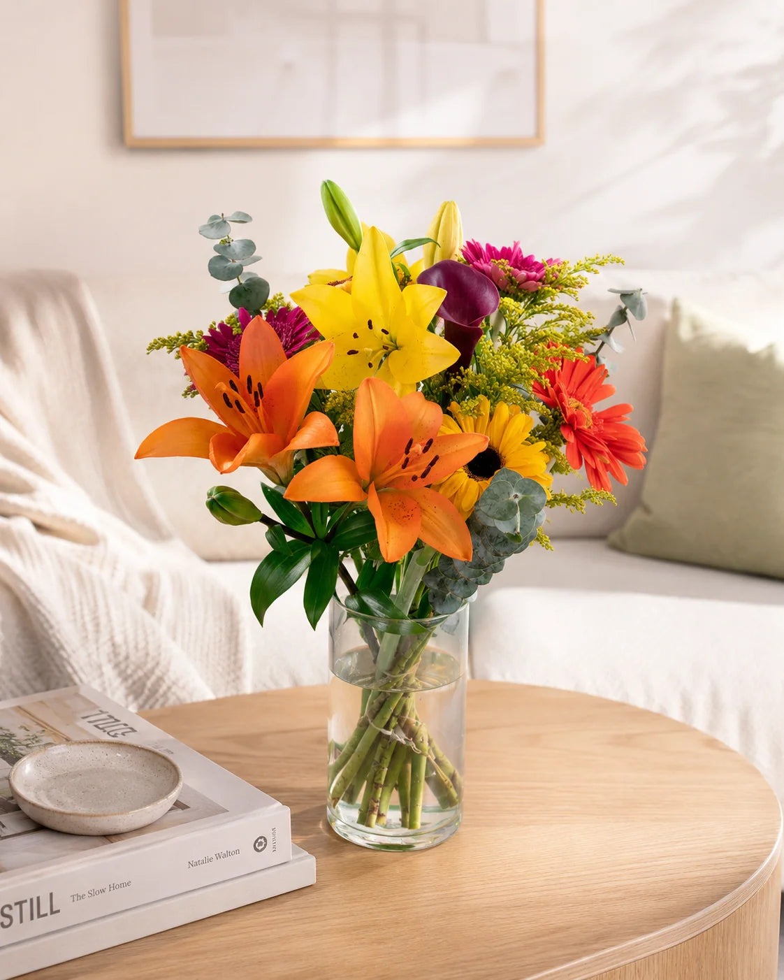 Fresh Flower Bouquet Delivery with 10–50 Mixed Stems and Optional Vase Add-On · Fresh Flower Arrangement