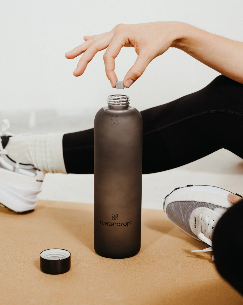 Frosted Borosilicate Glass Water Bottle