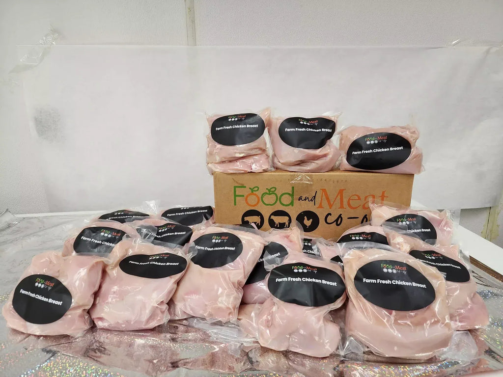 Frozen Chicken Breast in a 40 lb Case, Vacuum Packed in Two-Count Packs and Sourced in the United States