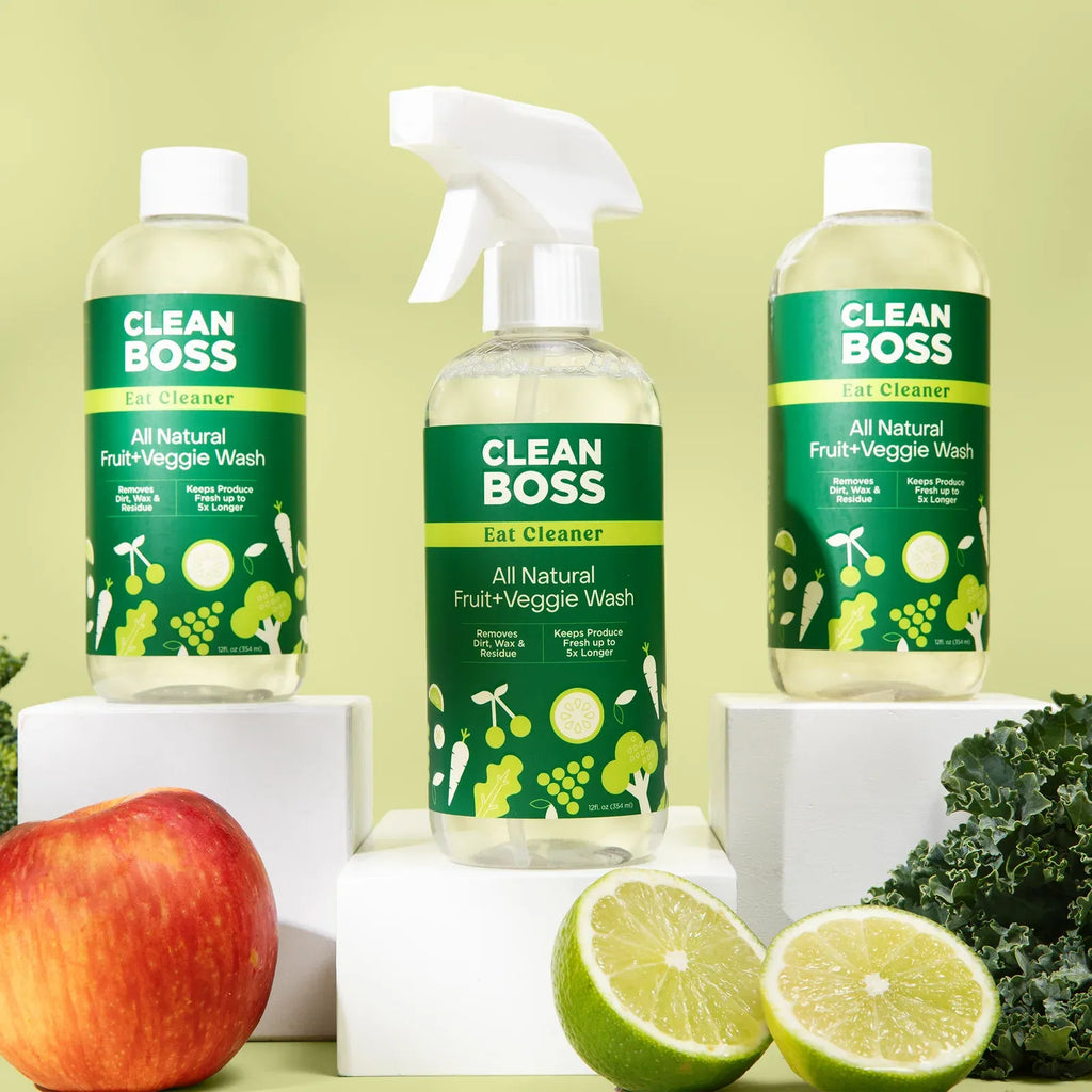 Fruit and Vegetable Wash Spray, 12 oz Bottle with Two Bonus Refills for Fresh Produce Cleaning