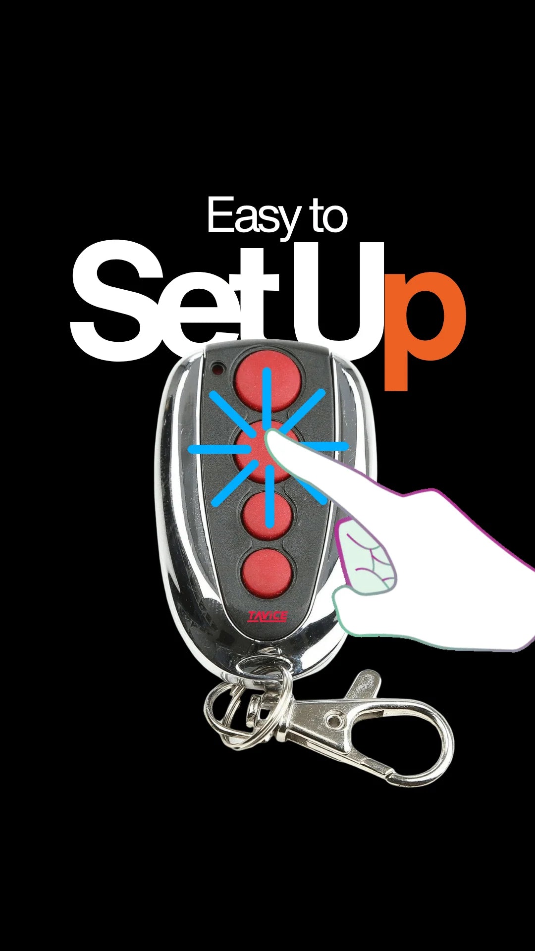 Garage Door Remote Twin Pack for SD800 and SD1200 Openers, Compact Keyring Design for Everyday Access