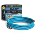 Garden Hose for Feeding and Watering, 1 Inch or 3/4 Inch Diameter in 5 to 150 Foot Lengths — 1 Inch / 15 Feet