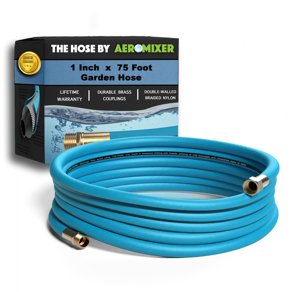 Garden Hose for Feeding and Watering, 1 Inch or 3/4 Inch Diameter in 5 to 150 Foot Lengths — 1 Inch / 75 Feet