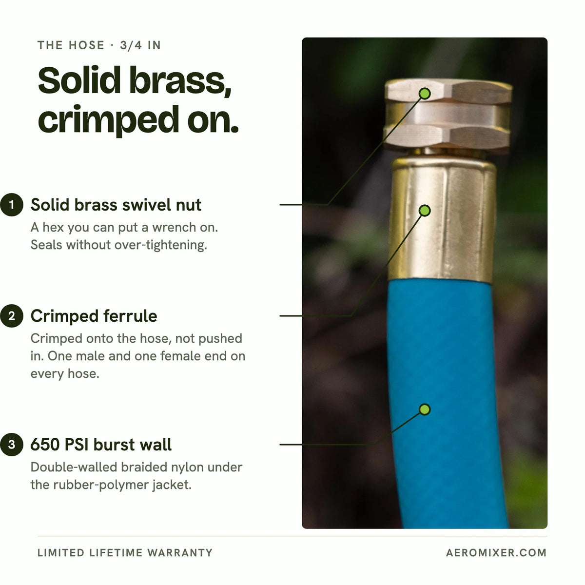 Garden Hose for Feeding and Watering, 1 Inch or 3/4 Inch Diameter in 5 to 150 Foot Lengths