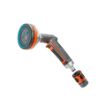 Garden Hose Spray Nozzle with Five Spray Patterns and a Lockable Front Trigger for Versatile Watering