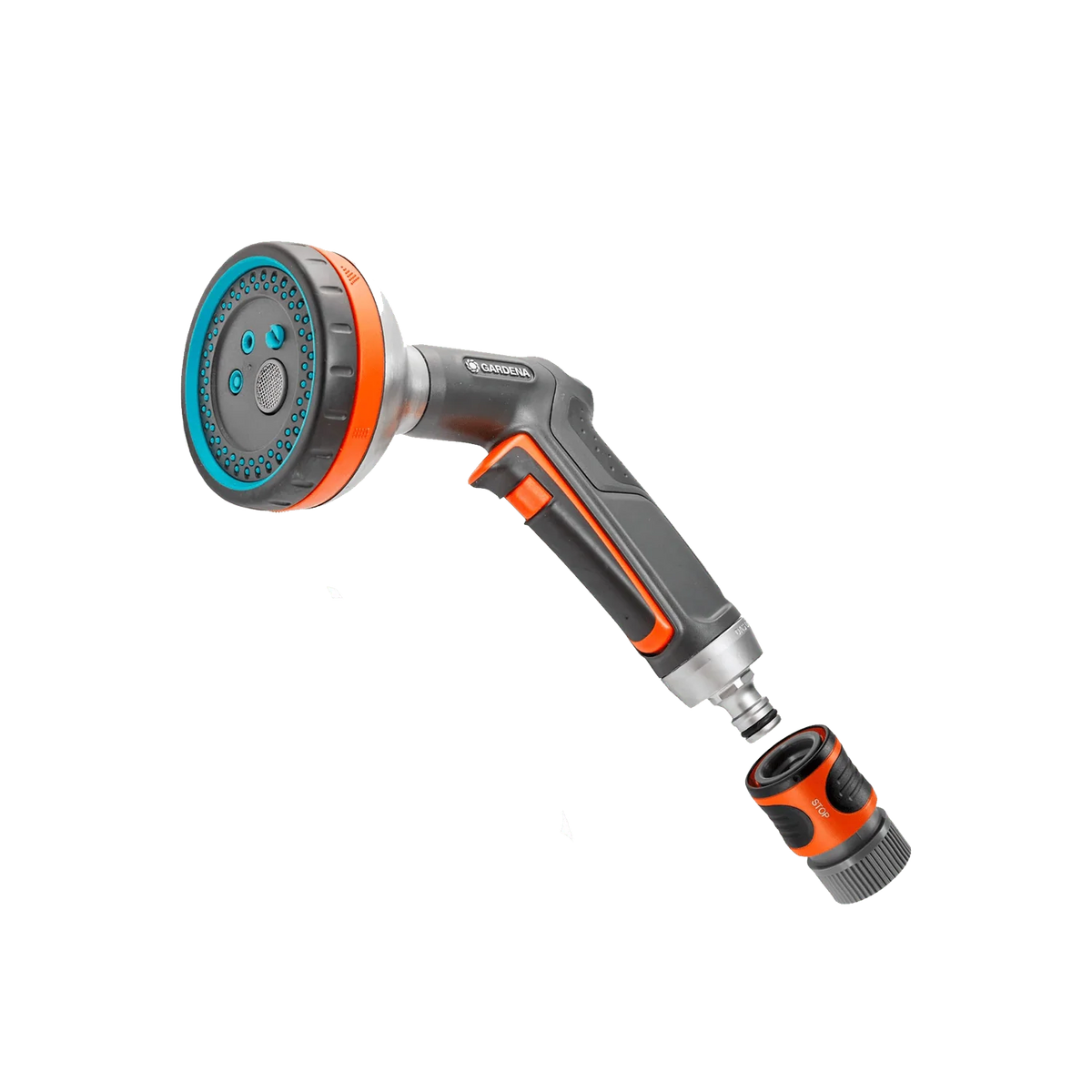 Garden Hose Spray Nozzle with Five Spray Patterns and a Lockable Front Trigger for Versatile Watering