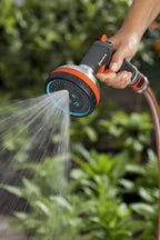 Garden Hose Spray Nozzle with Five Spray Patterns and a Lockable Front Trigger for Versatile Watering
