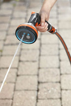 Garden Hose Spray Nozzle with Five Spray Patterns and a Lockable Front Trigger for Versatile Watering