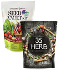 Garden Seed Packet Collection with 70 Labeled Packets and 68 Unique Varieties for Vegetable and Herb Gardens