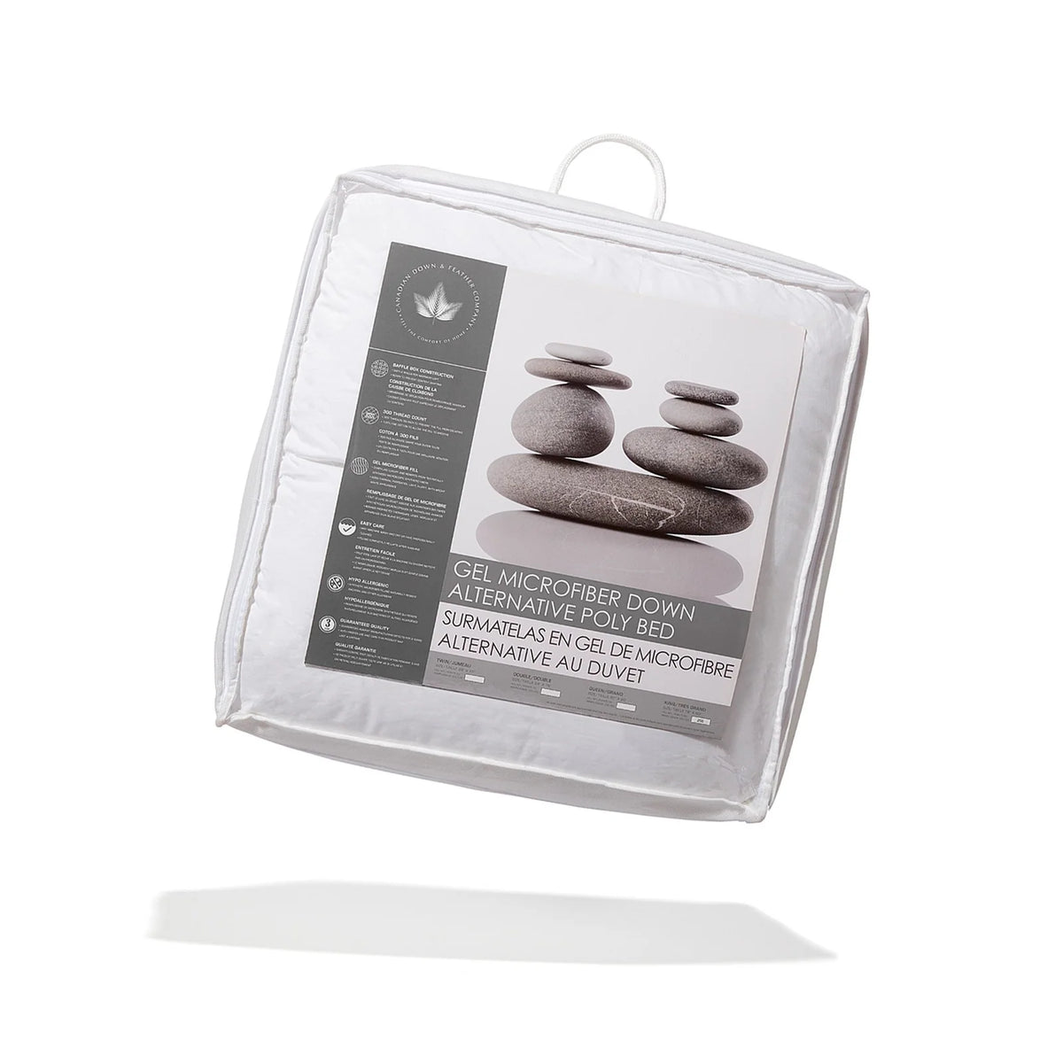 Gel Microfiber Mattress Topper with a 300 Thread Count Cotton Shell and Down Alternative Softness