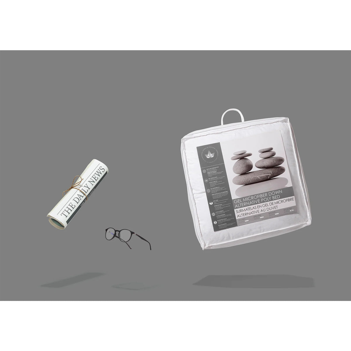 Gel Microfiber Mattress Topper with a 300 Thread Count Cotton Shell and Down Alternative Softness
