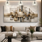 Geometric Canvas Wal — 36x18 inch Medium Premium Gallery Wrapped / 48x24 inch Large Premium Gallery Wrapped / 60x30 inch Extr
