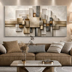 Geometric Canvas Wall Art in a Premium Gallery Wrap, Featuring a 3D-Like Design and Ready to Hang