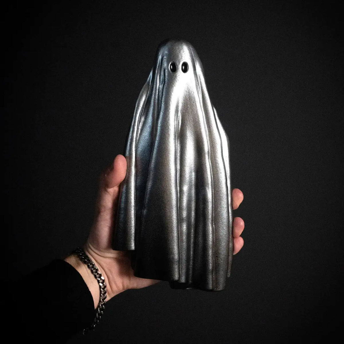 Ghost Wall Plaque in Chrome Silver