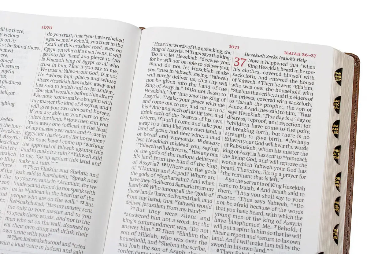Giant Print Reference Bible in Faux Leather for Scripture Study, Featuring 13-Point Scripture Text